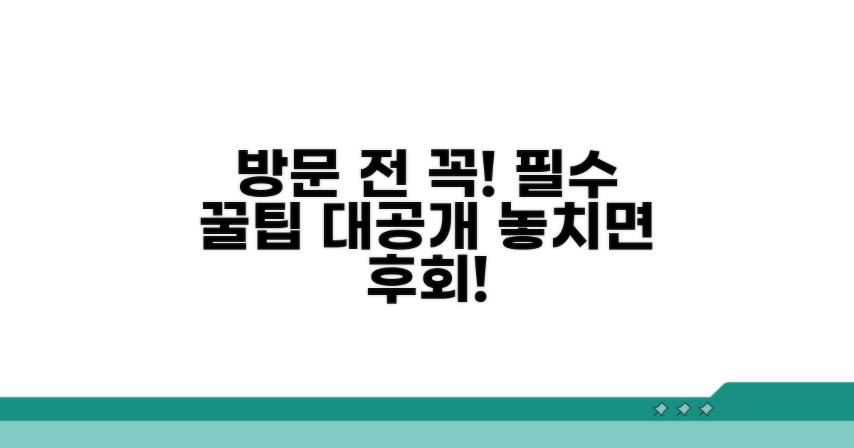 방문 전 꼭 알아야 할 팁