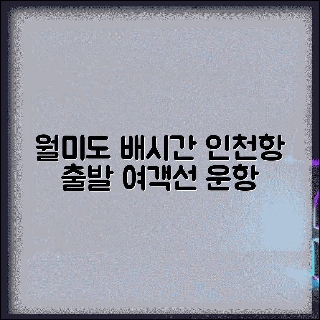 월미도 배시간표 인천항 출발 | 월미도 여객선 운항 일정