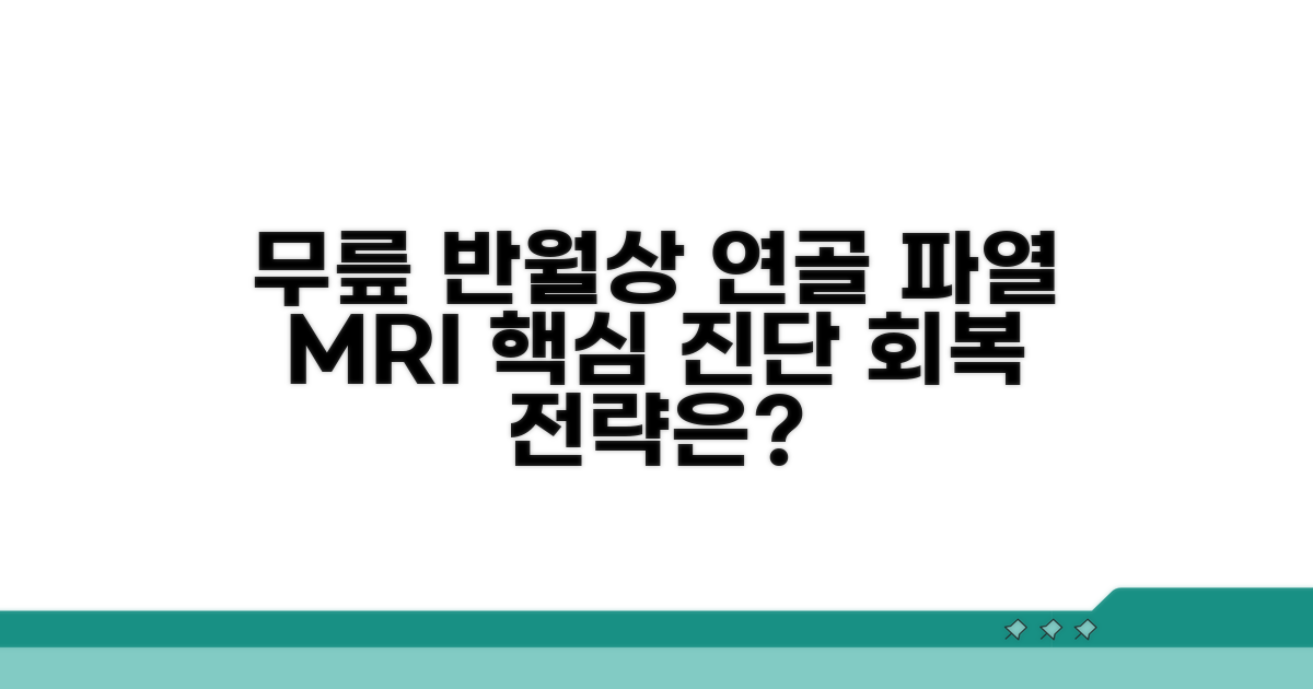 무릎MRI 반월상연골파열 핵심 정보