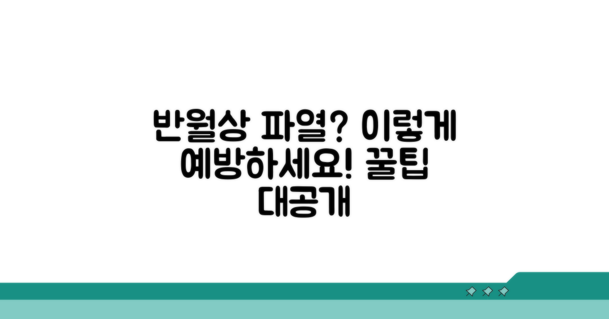반월상연골 파열 예방 꿀팁