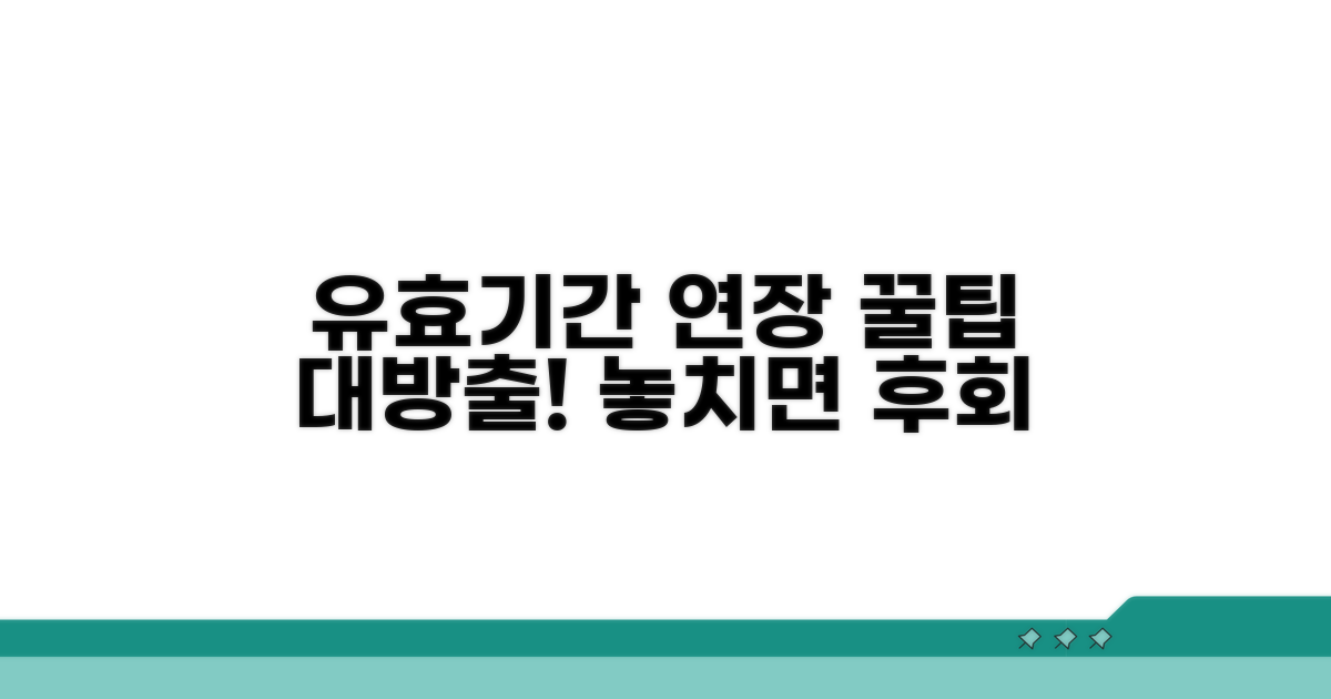 유효기간 연장 등 추가 꿀팁