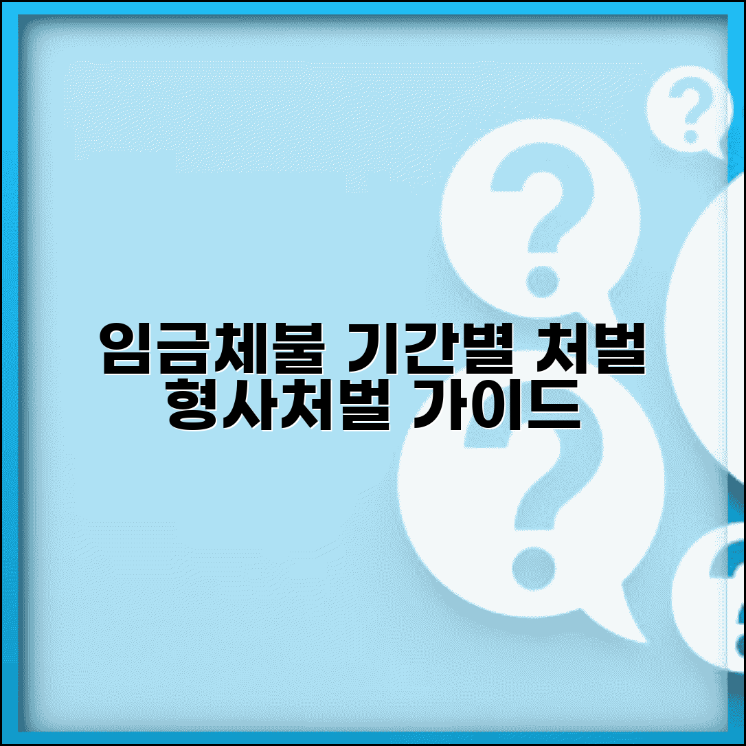 임금체불 기간별 처벌 기준 | 체불기간에 따른 형사처벌 차등 적용