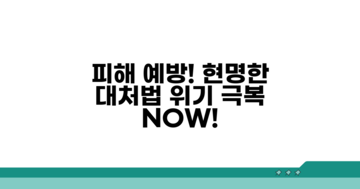 피해 예방을 위한 현명한 대처