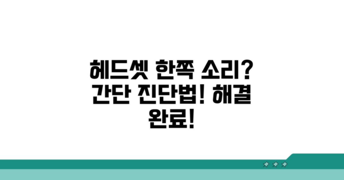 헤드셋 한쪽 소리 안 남 진단법