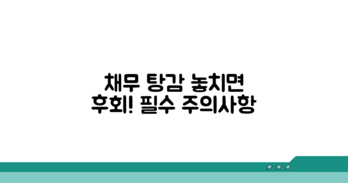 채무 탕감 시 주의할 점과 오류 방지