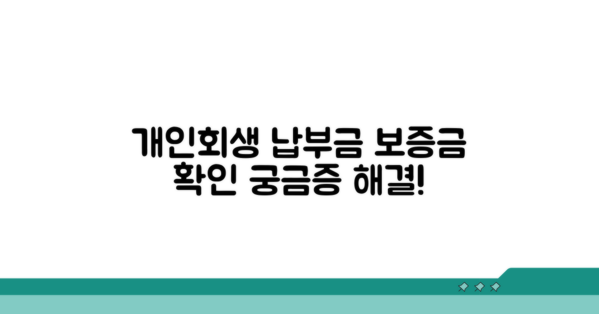 개인회생 납부금 조회와 보증금