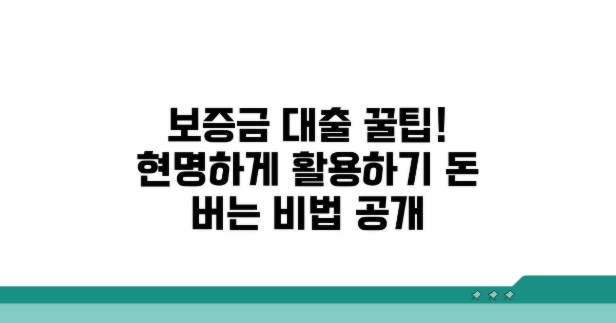 보증금 대출 연계 활용 팁