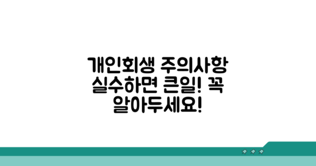 개인회생 중 주의해야 할 점과 오류