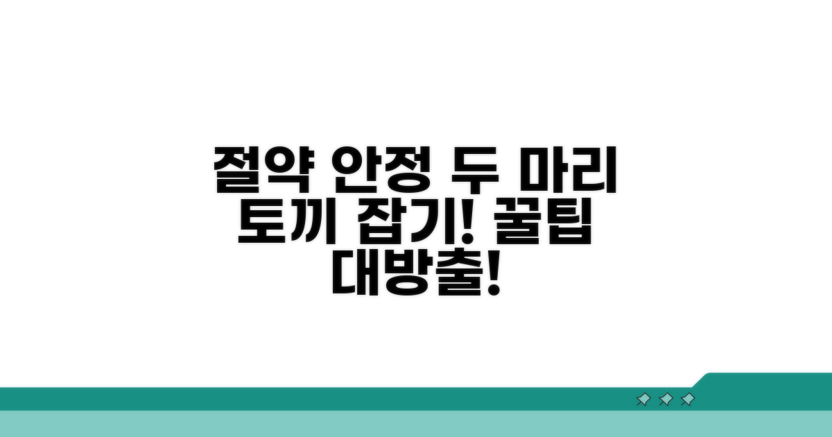 절약과 안정, 두 마리 토끼 잡기