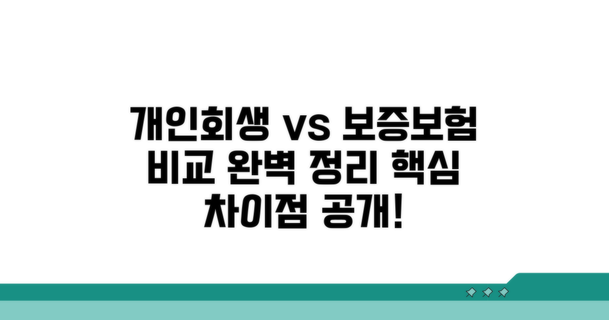 개인회생 vs 보증보험 차이점