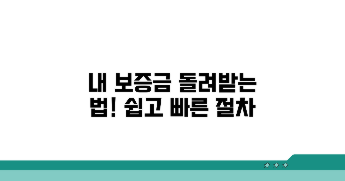 보증금 반환 절차 및 방법 상세 안내