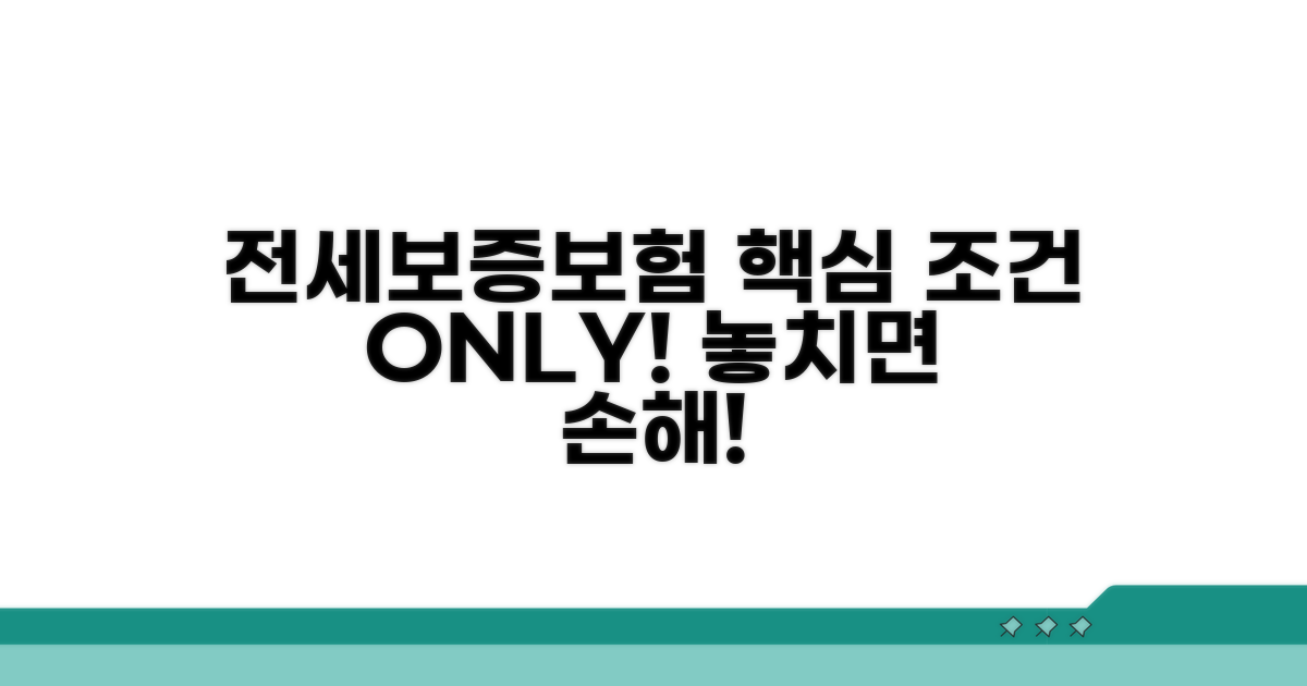 전세보증보험 핵심 조건