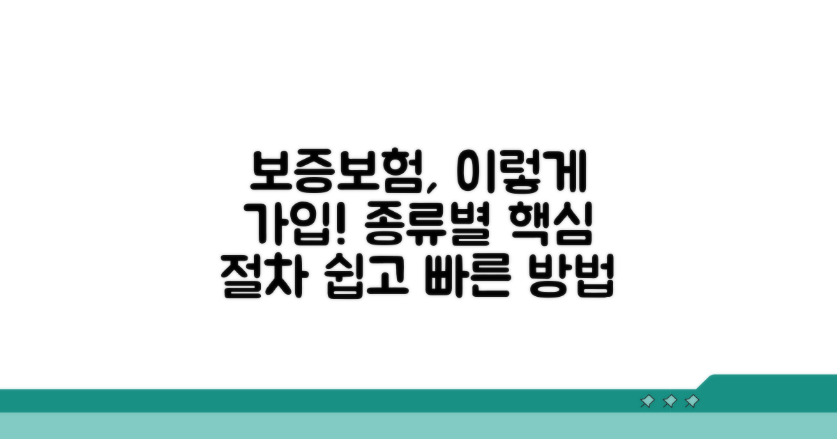 보증보험 종류별 가입 절차