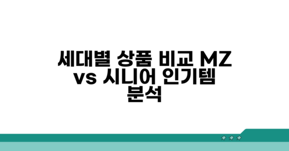 세대별 추천 상품 비교 분석