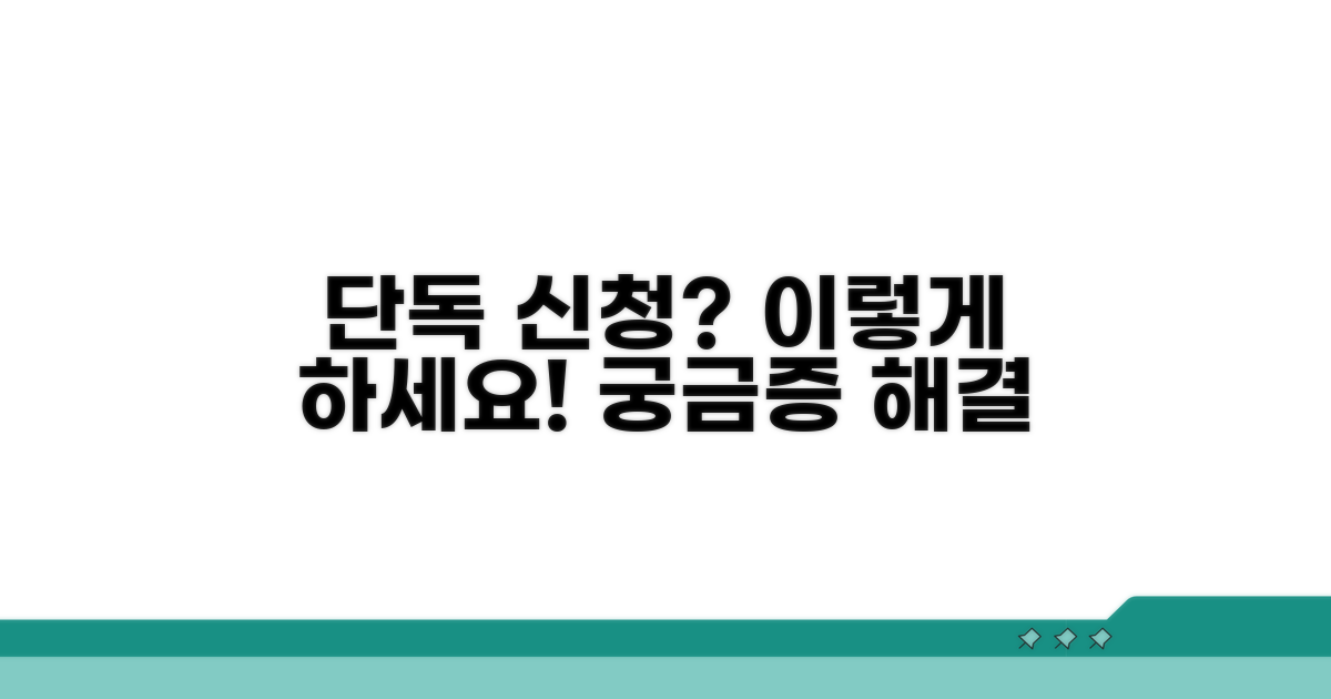 단독으로 신청하는 방법은?