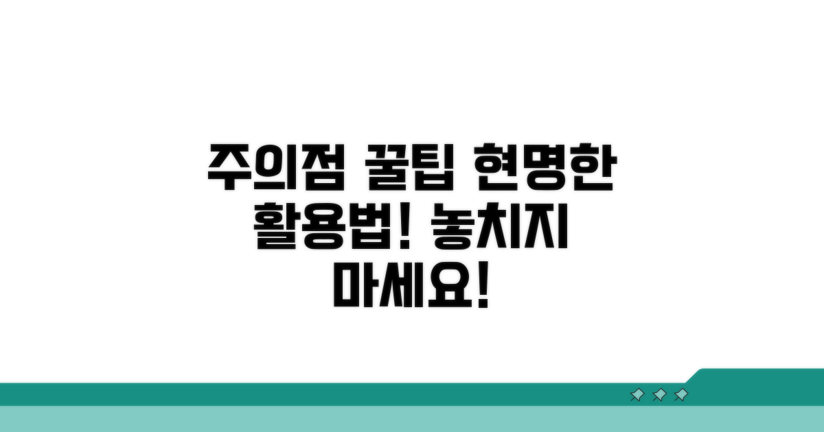 주의점과 현명한 활용 팁