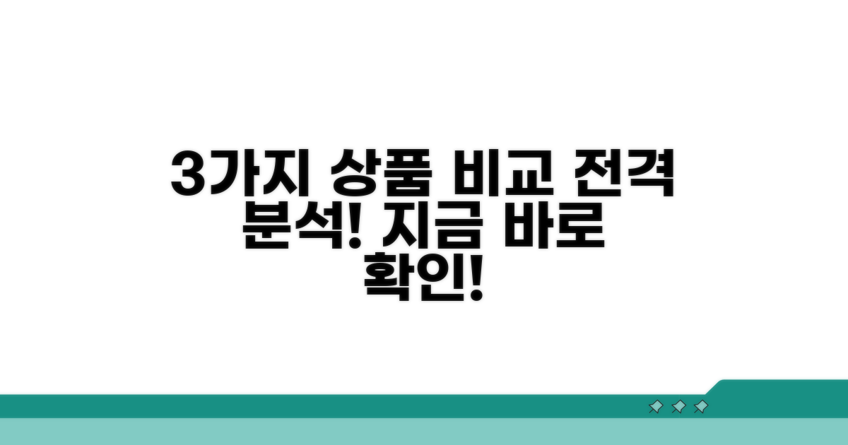 가입 가능한 3가지 상품 비교