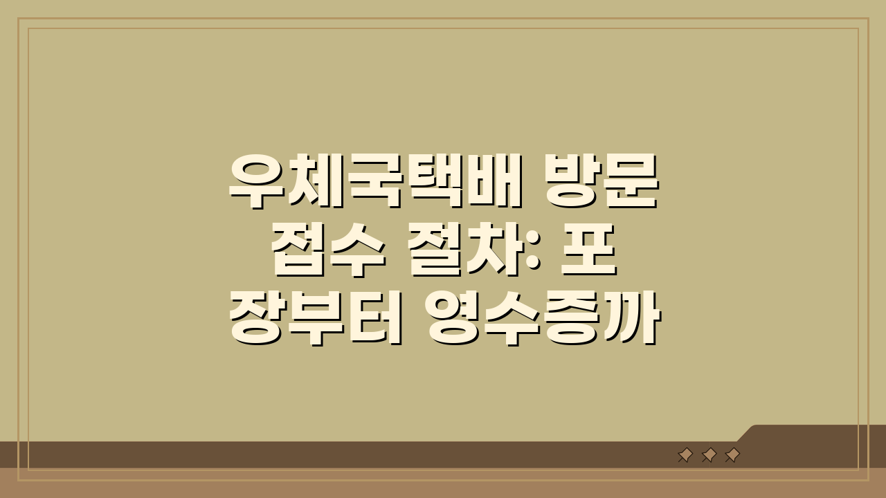 우체국택배 방문접수 절차: 포장부터 영수증까지 5단계 완벽 안내