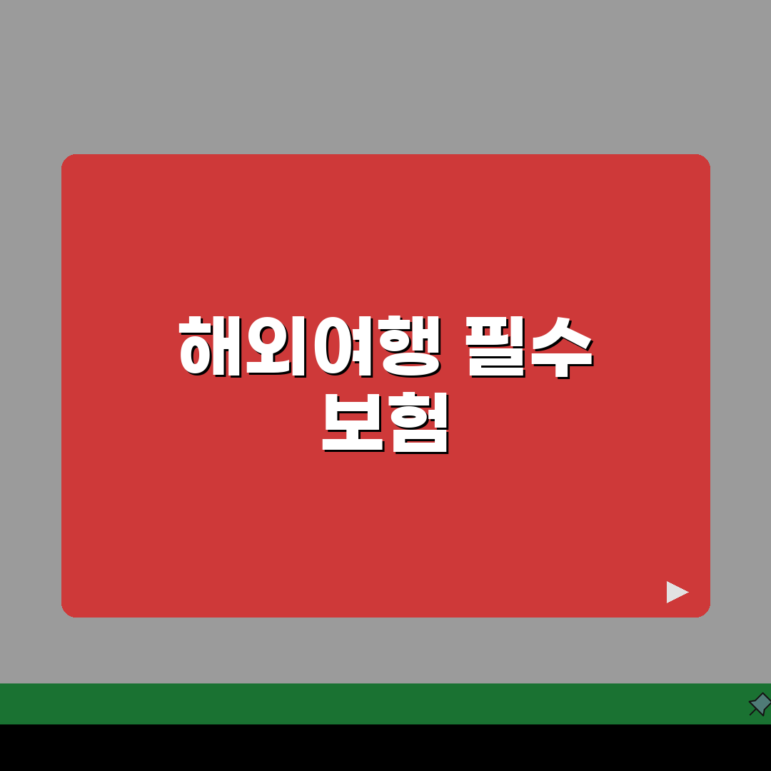 해외여행자보험 필수 보장 항목 | 의료비 휴대품 항공기지연까지 해외여행 필수 보험 추천!